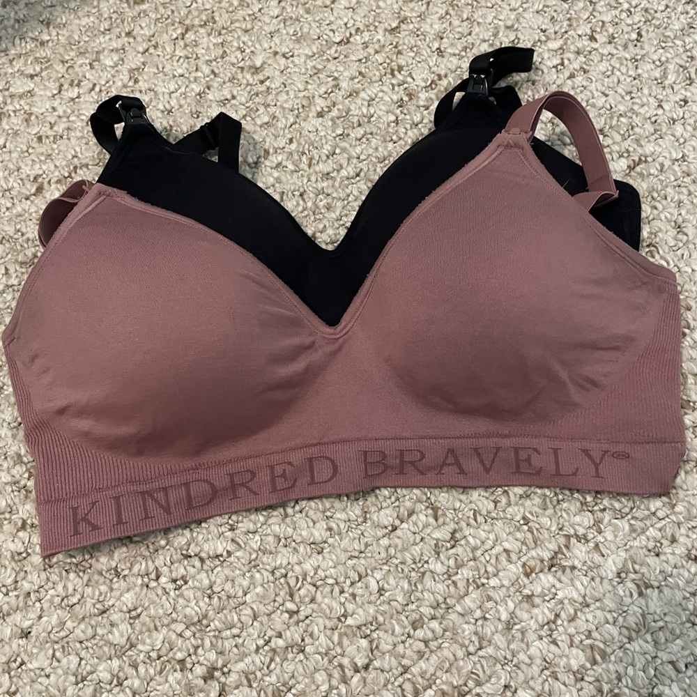 Kindred Bravely Pink and Black Bra